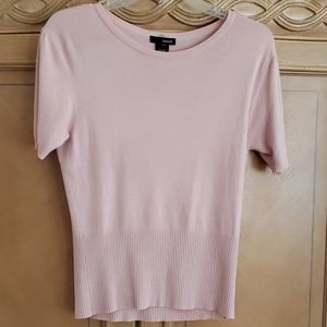 Vintage Light Rose Short Sleeve Sweater, medium